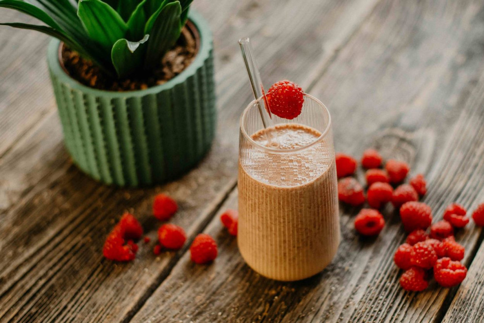 recept na malinové ice coffee smoothie