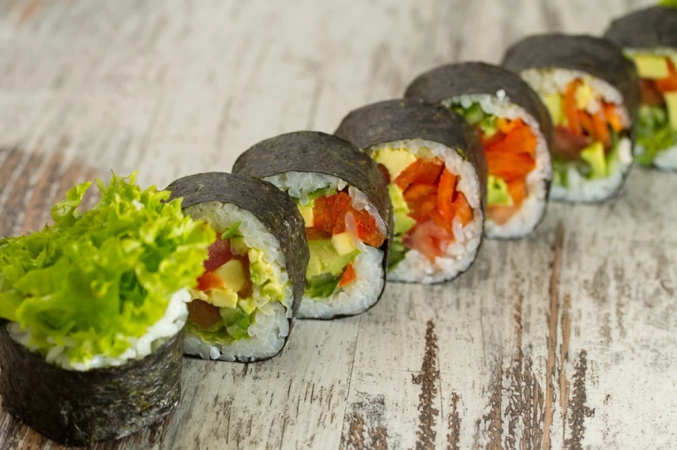 vegetariánske sushi