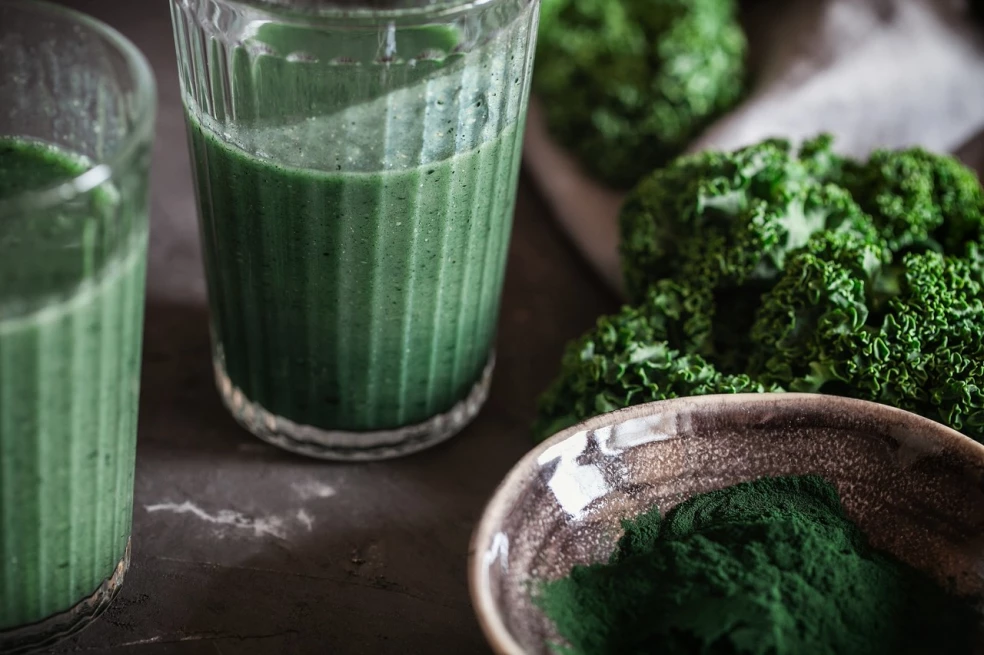smoothie so spirulinou