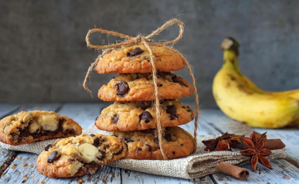 banánové cookies