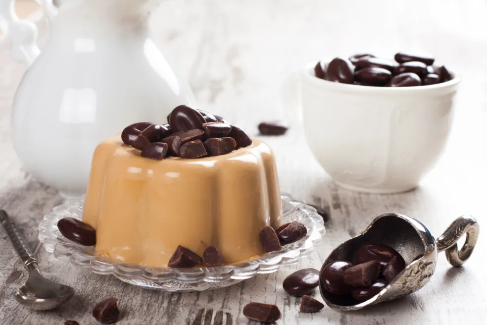 kávová panna cotta