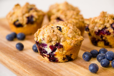 Zdravé čučoriedkové muffiny zo špaldovej múky
