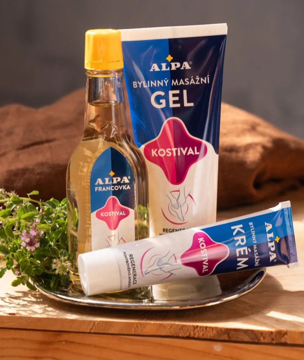 Alpa bylinný masážny gél kostival