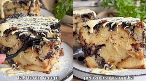 Maková žemľovka s jablkami z vianočky – rýchly a jednoduchý recept