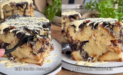 Maková žemľovka s jablkami z vianočky – rýchly a jednoduchý recept