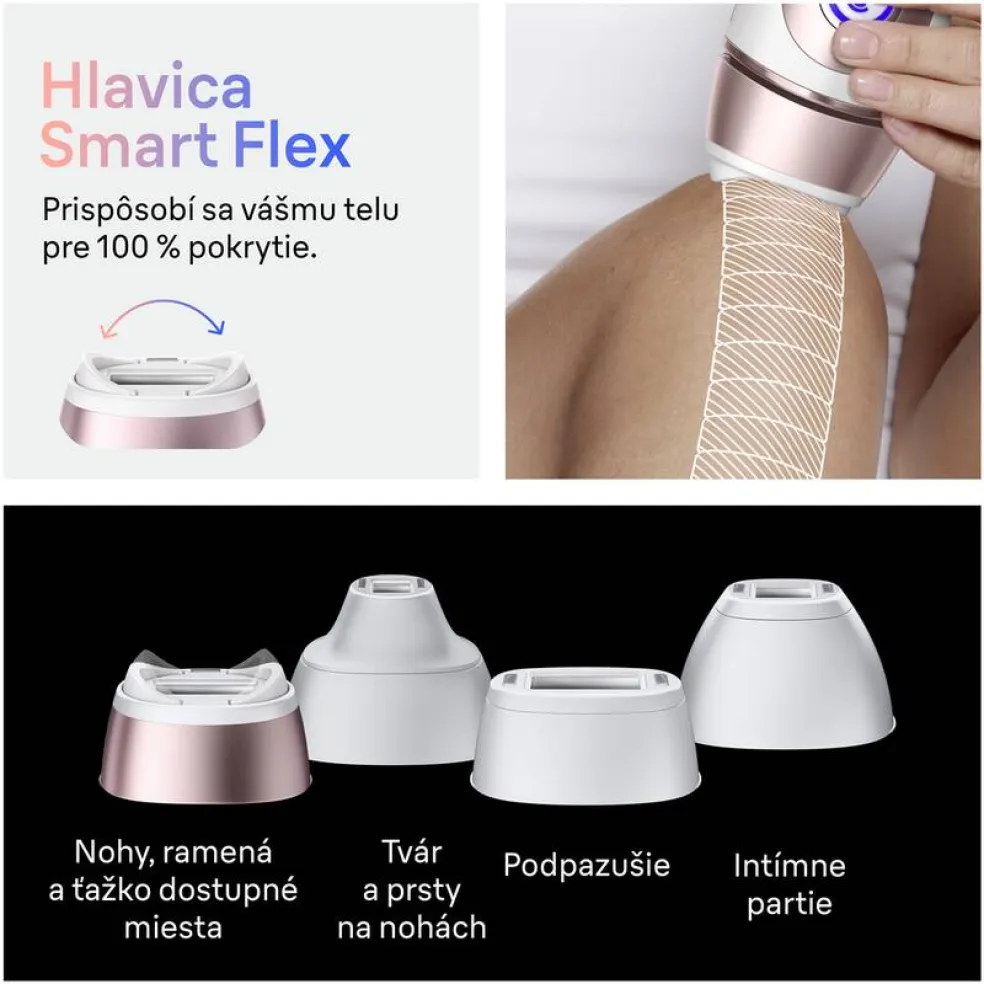 Detail hlavice Braun Smart IPL s funkciou SmartSkin Protect