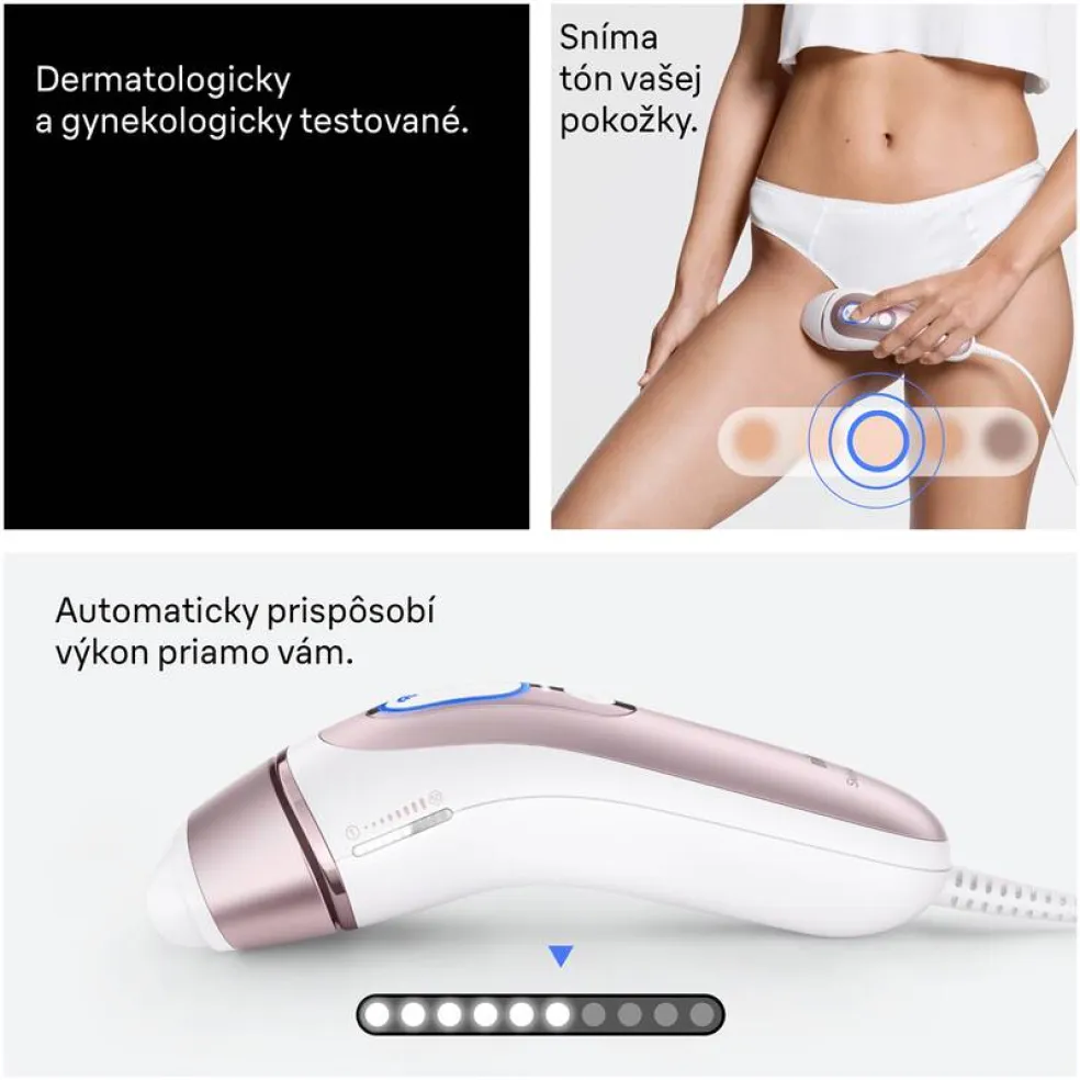 Aplikácia Braun IPL – nastavenie individuálneho plánu ošetrenia
